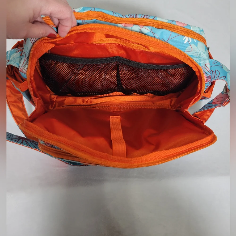Ju-Ju-Be Floral Baby Bag - Blue and Orange